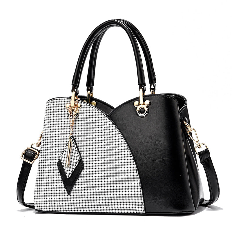 Women's Plaid Fashion Elegant Generous Large Capacity Handbags