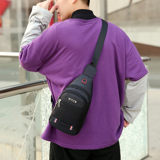 Men's Canvas Fashion Waterproof Oxford Cloth Tide Men's Chest Bags