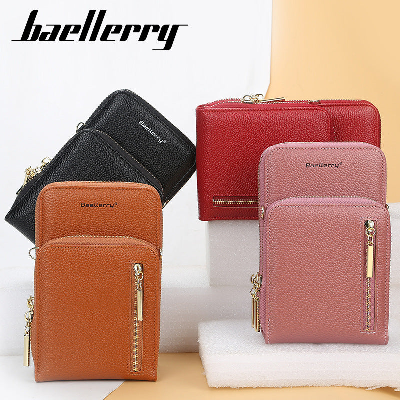 Women's Korean Style Fashion Zip One Vertical Shoulder Bags