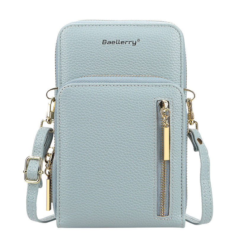 Women's Korean Style Fashion Zip One Vertical Shoulder Bags