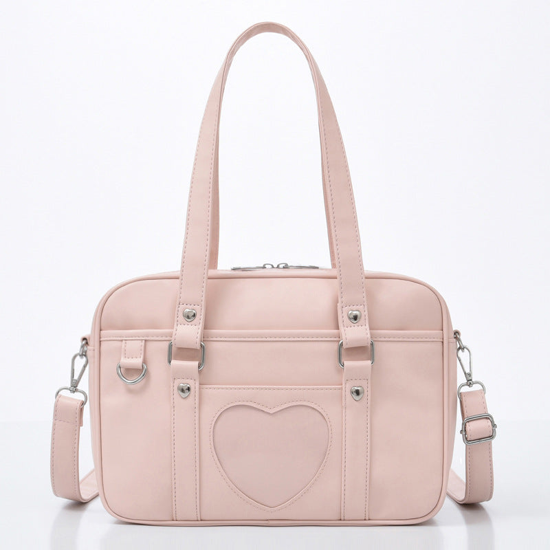 Women's Heart Uniform Style College Commuter Anime Secondary Shoulder Bags