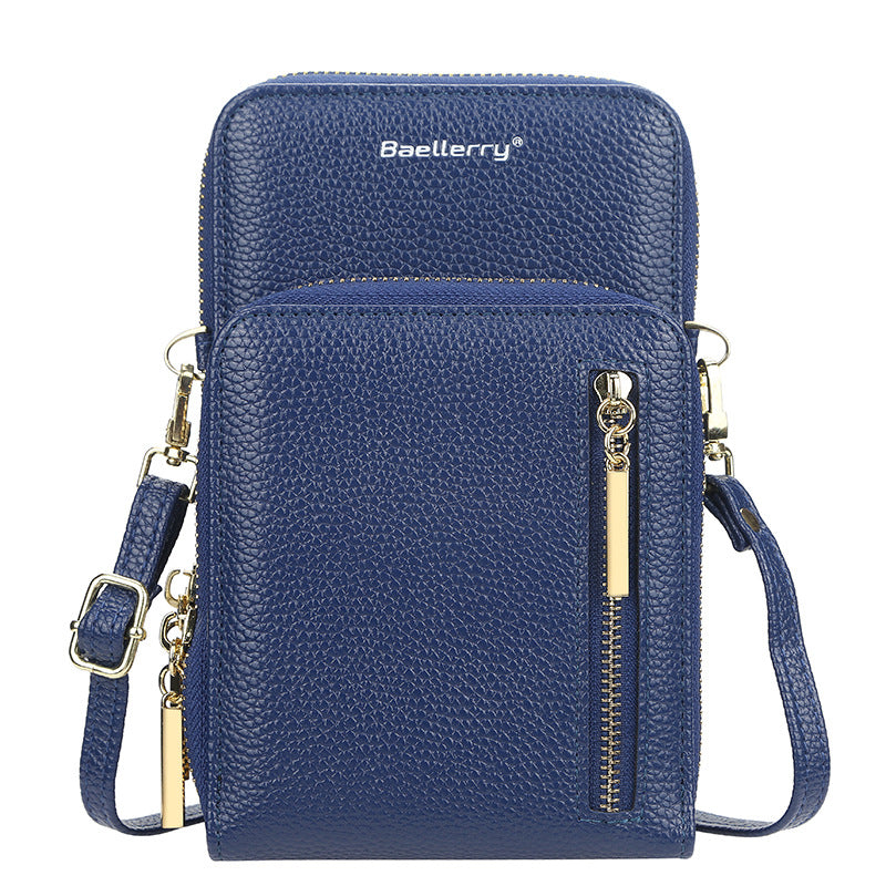 Women's Korean Style Fashion Zip One Vertical Shoulder Bags