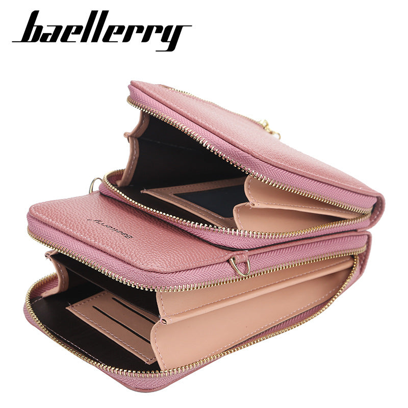 Women's Korean Style Fashion Zip One Vertical Shoulder Bags