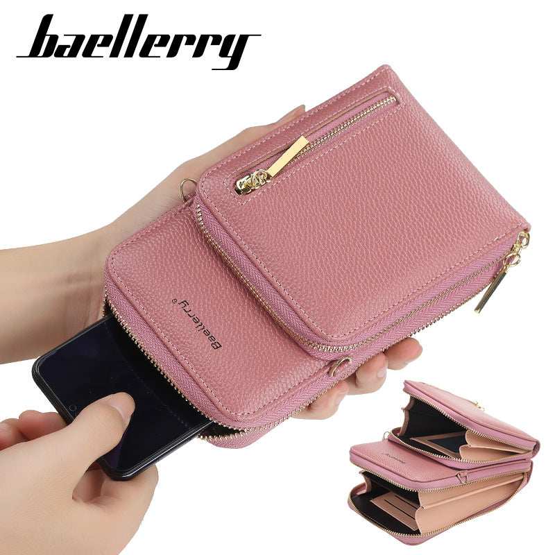 Women's Korean Style Fashion Zip One Vertical Shoulder Bags
