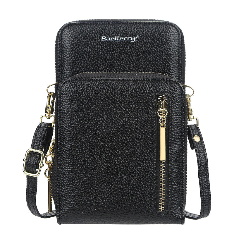 Women's Korean Style Fashion Zip One Vertical Shoulder Bags