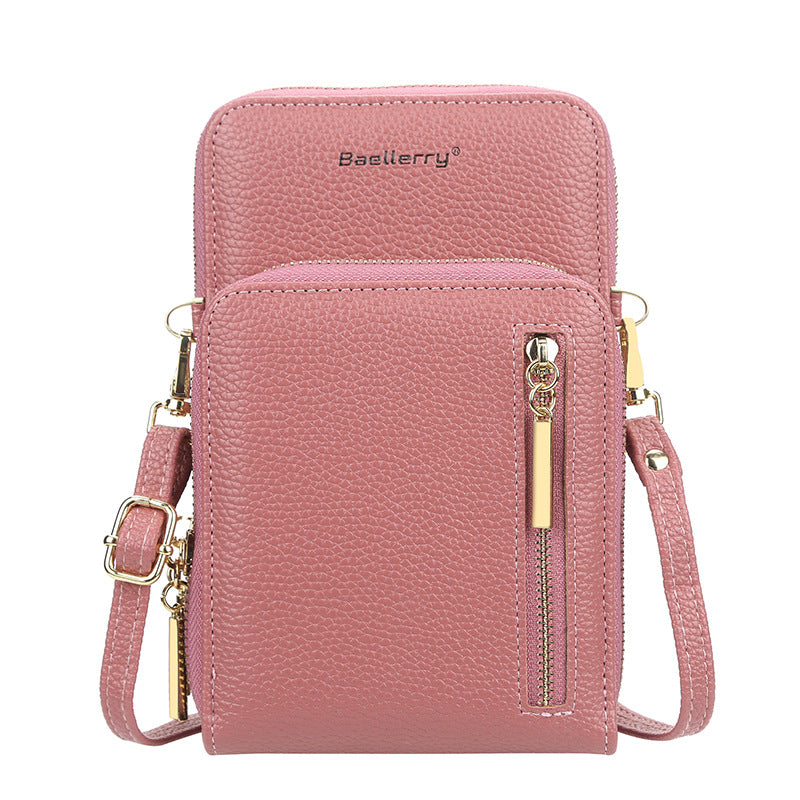 Women's Korean Style Fashion Zip One Vertical Shoulder Bags
