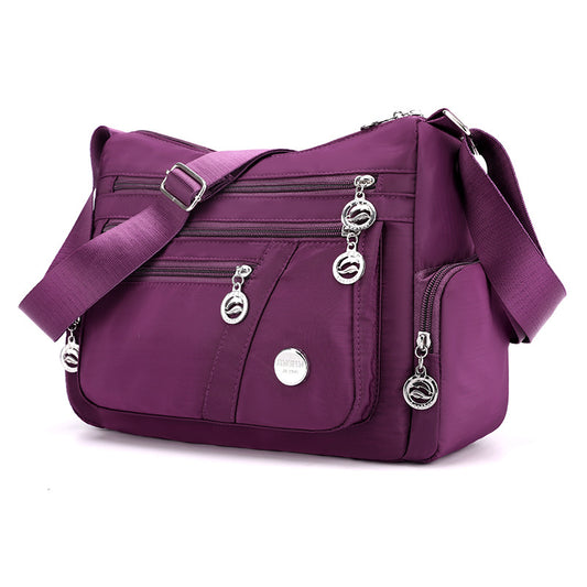Women's Waterproof Nylon Cloth Canvas Diagonal Mom Crossbody Bags