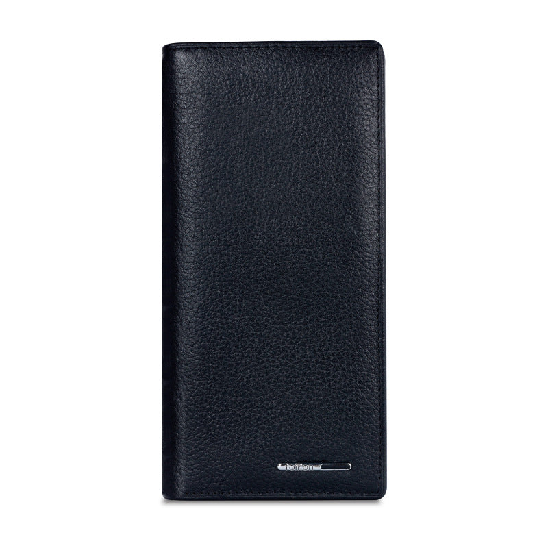 Men's Genuine Leather Business Suit Multiple Slots Long With Men's Wallets