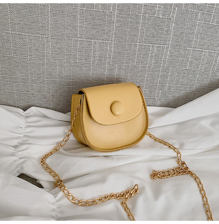Women's Mini Fashion Chain Saddle Korean Style Shoulder Bags