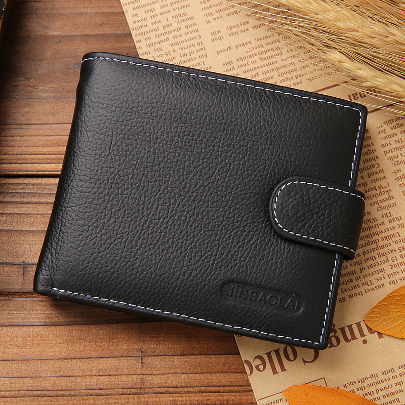 Men's Leather Short Vintage Zipper Pocket Men's Wallets