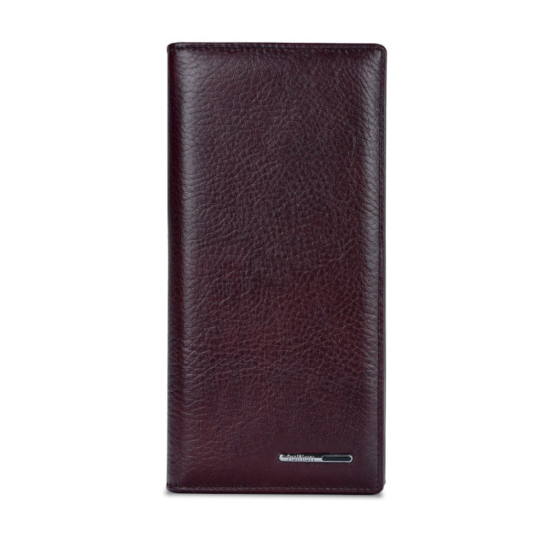 Men's Genuine Leather Business Suit Multiple Slots Long With Men's Wallets