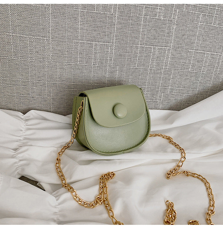 Women's Mini Fashion Chain Saddle Korean Style Shoulder Bags