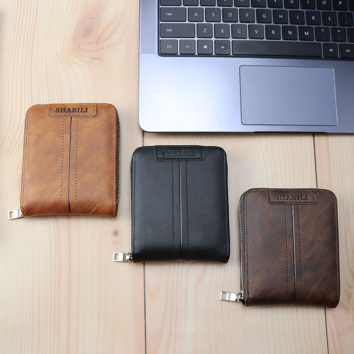 Men's Short Classic Horizontal Large Capacity Zipper Multiple Men's Wallet