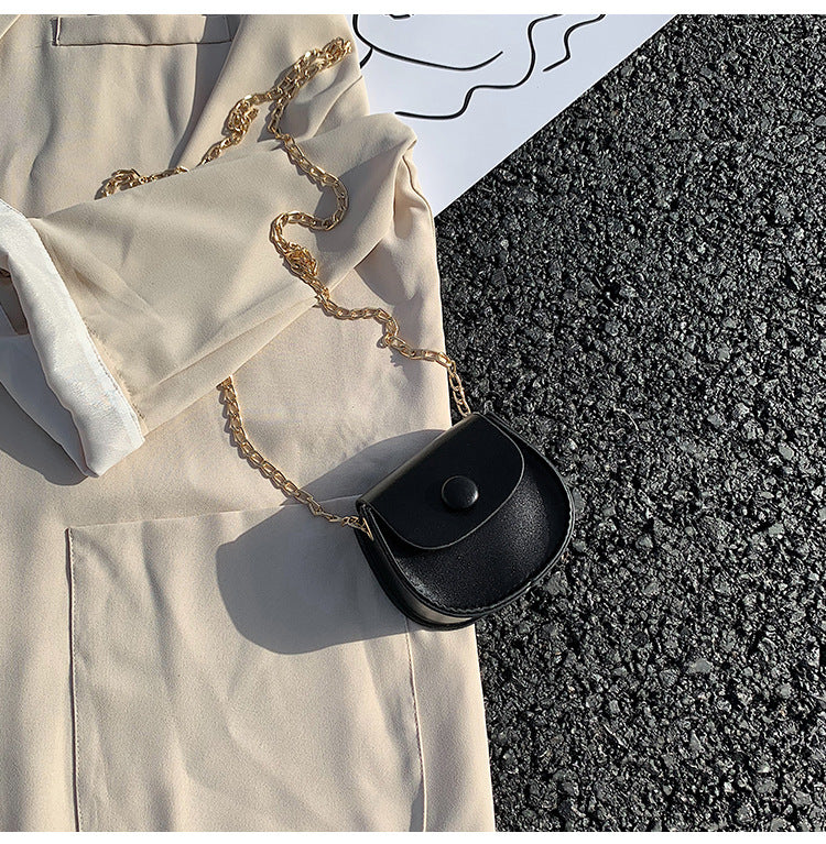 Women's Mini Fashion Chain Saddle Korean Style Shoulder Bags