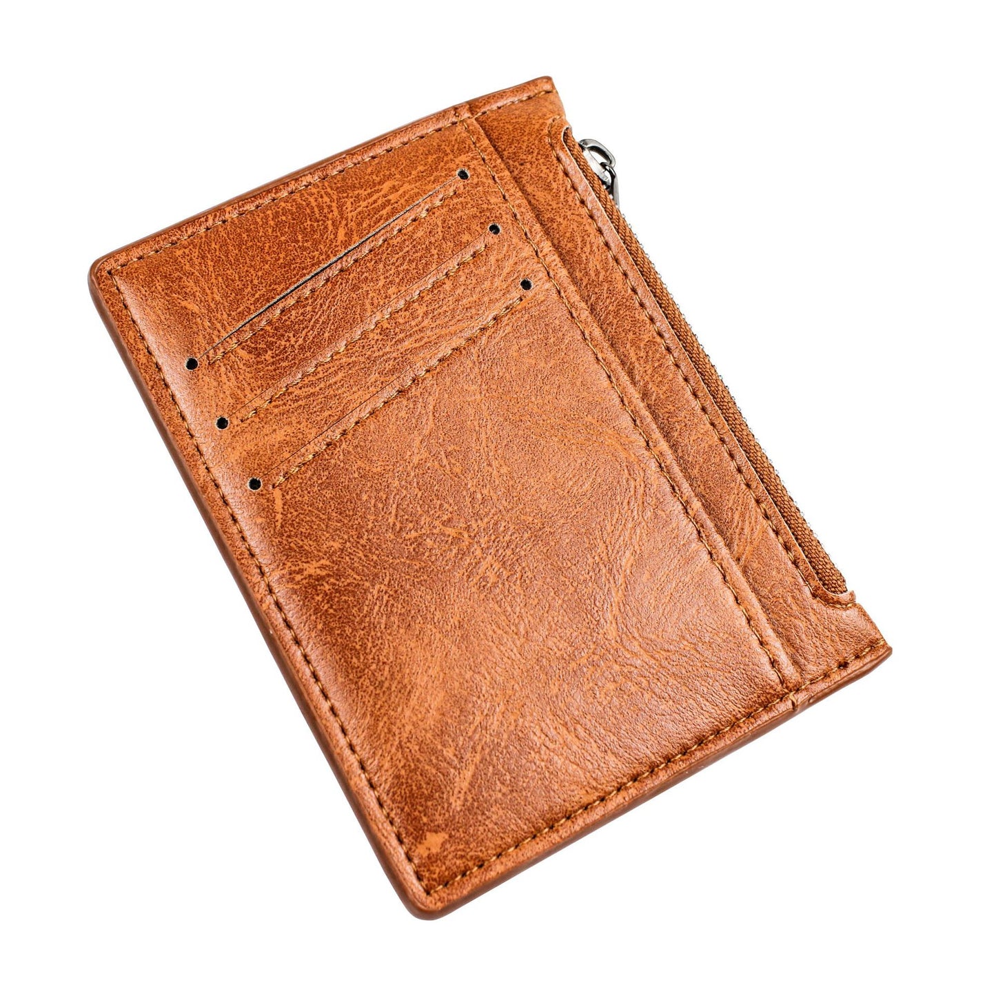 Creative Zipper Change Imitation Leather Multifunctional Card Holder