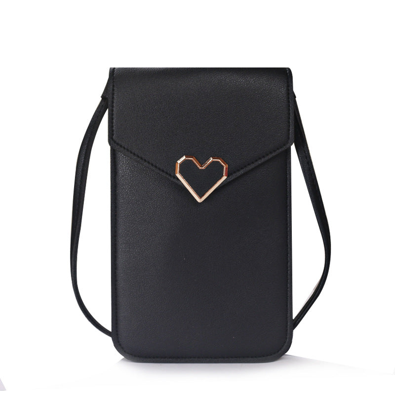 Women's Fashion Leather Touch Screen Mobile Retro Phone Bags