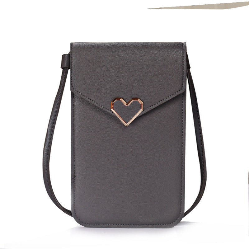 Women's Fashion Leather Touch Screen Mobile Retro Phone Bags