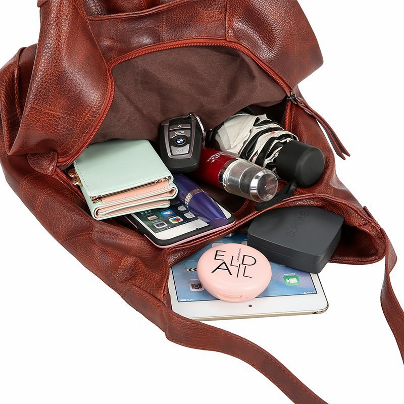 Women's Fashionable Soft Leather Large Capacity Versatile Crossbody Bags