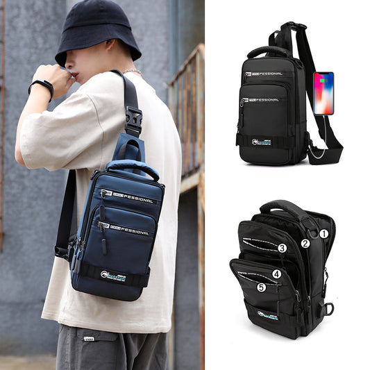 Men's Korean Style Fashionable Leisure Waterproof Large Capacity Backpacks