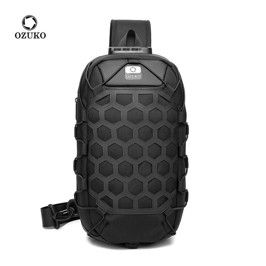 Men's Black Fashion Waterproof Oxford Cloth Men's Chest Bags