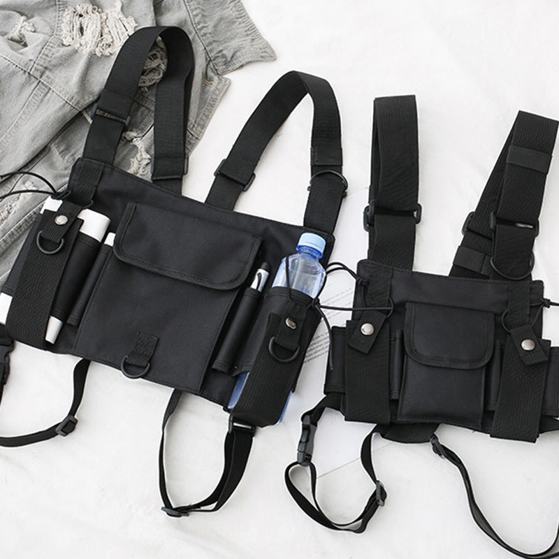 Women's & Men's & Style Combat Hip Hop Vest Men's Chest Bags