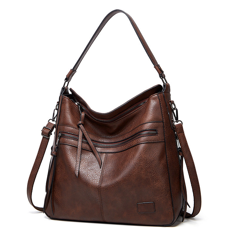 Women's Spring Soft Leather Large Capacity Versatile Handbags