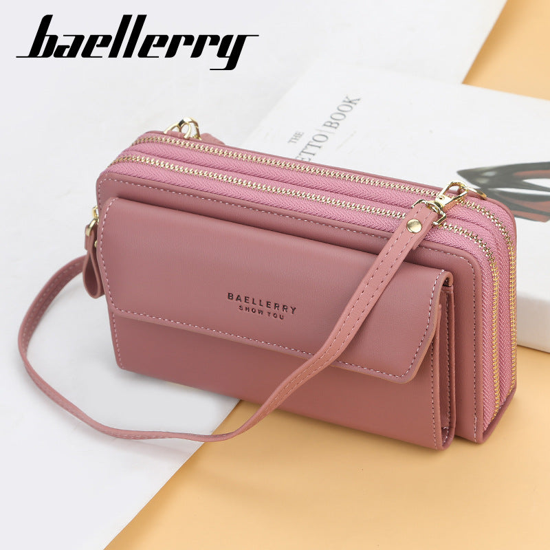 Women's Korean Fashion Versatile Zipper Mobile Bags