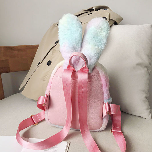 Women's Korean Style Western Cute Trendy Rabbit Ears Backpacks