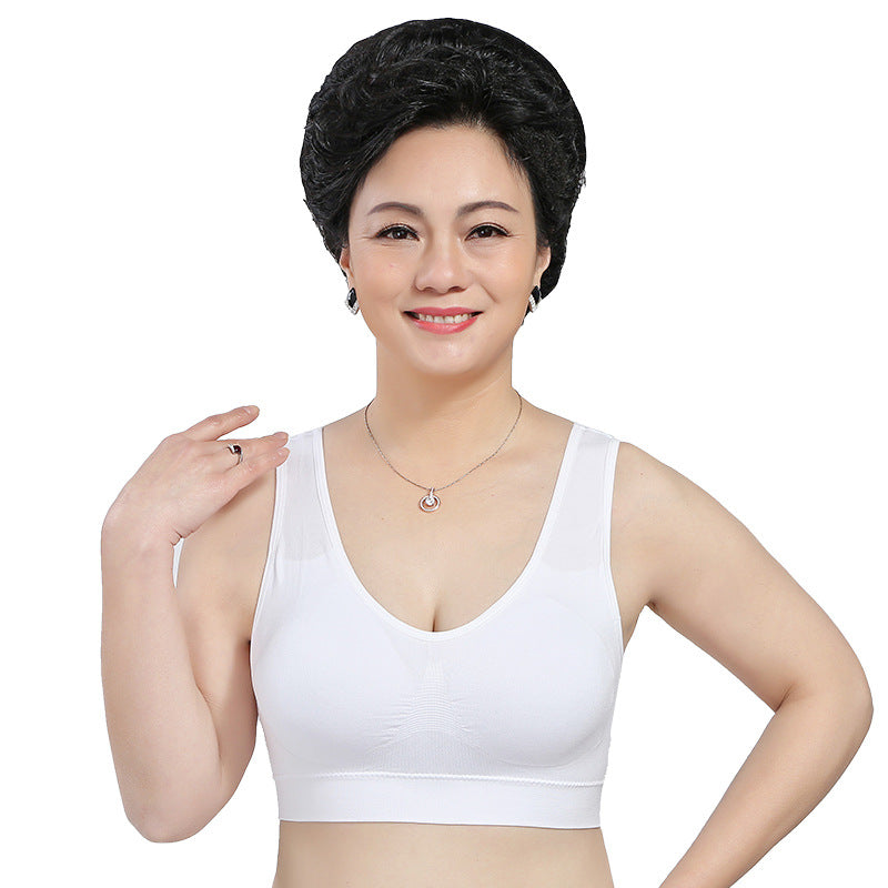 Women's Mother's Underwear Vest Wireless Than Pure Everyday Bras