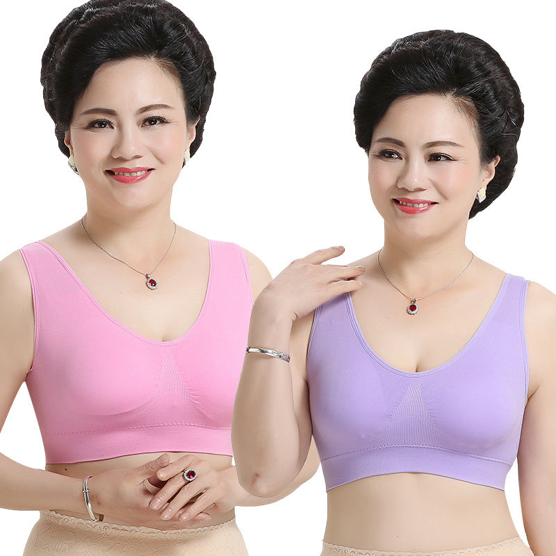 Women's Mother's Underwear Vest Wireless Than Pure Everyday Bras