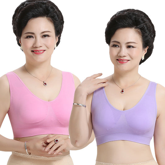 Women's Mother's Underwear Vest Wireless Than Pure Everyday Bras