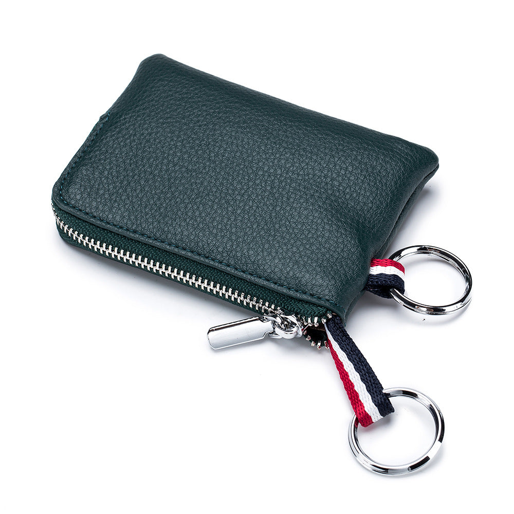 Men's Leather Mini Soft Zip Driving License Coin Purses