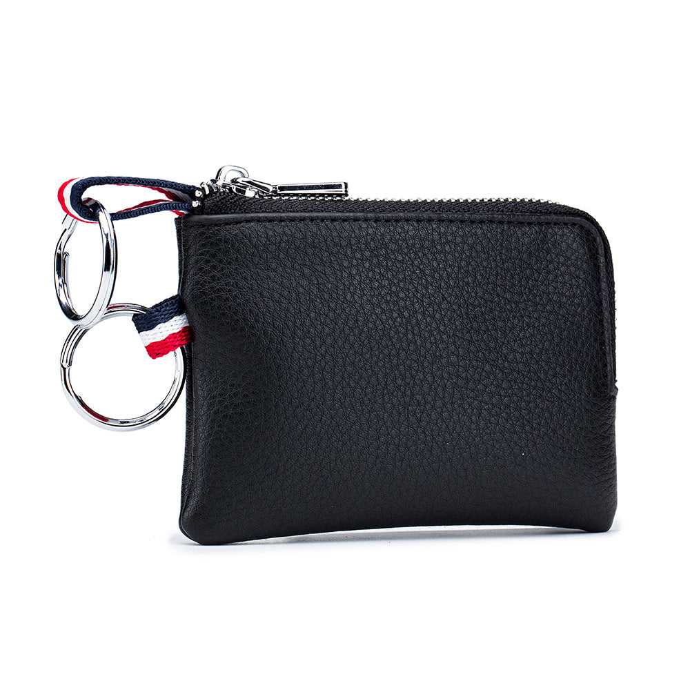Men's Leather Mini Soft Zip Driving License Coin Purses