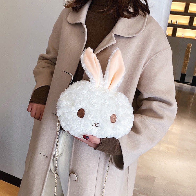Women's Cute Rabbit Cartoon Plush Doll Sweet Bags
