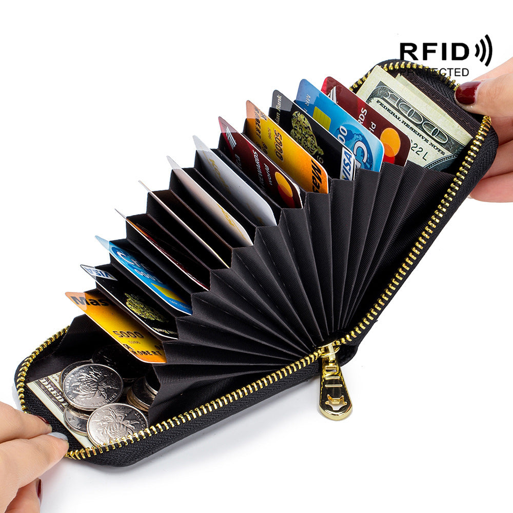 Women's & Men's Exquisite Leather Expanding Bank Card Holder
