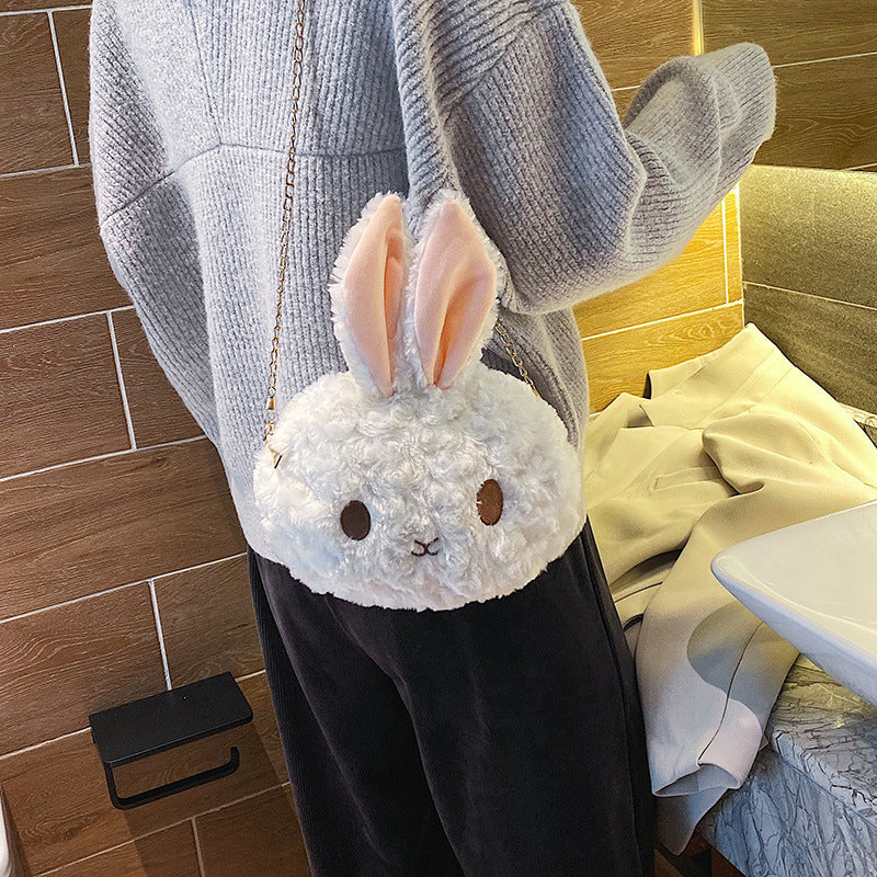 Women's Cute Rabbit Cartoon Plush Doll Sweet Bags