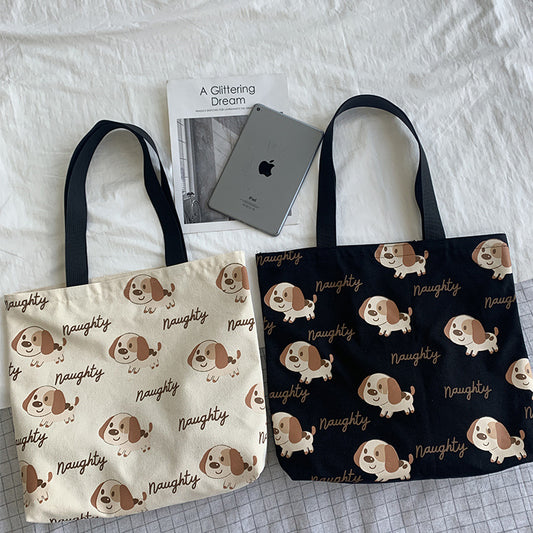 Women's Large Capacity Canvas Retro College Style Shoulder Bags