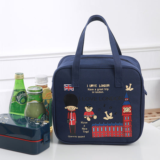 Pretty Women's Cartoon Canvas Lunch Box Bags