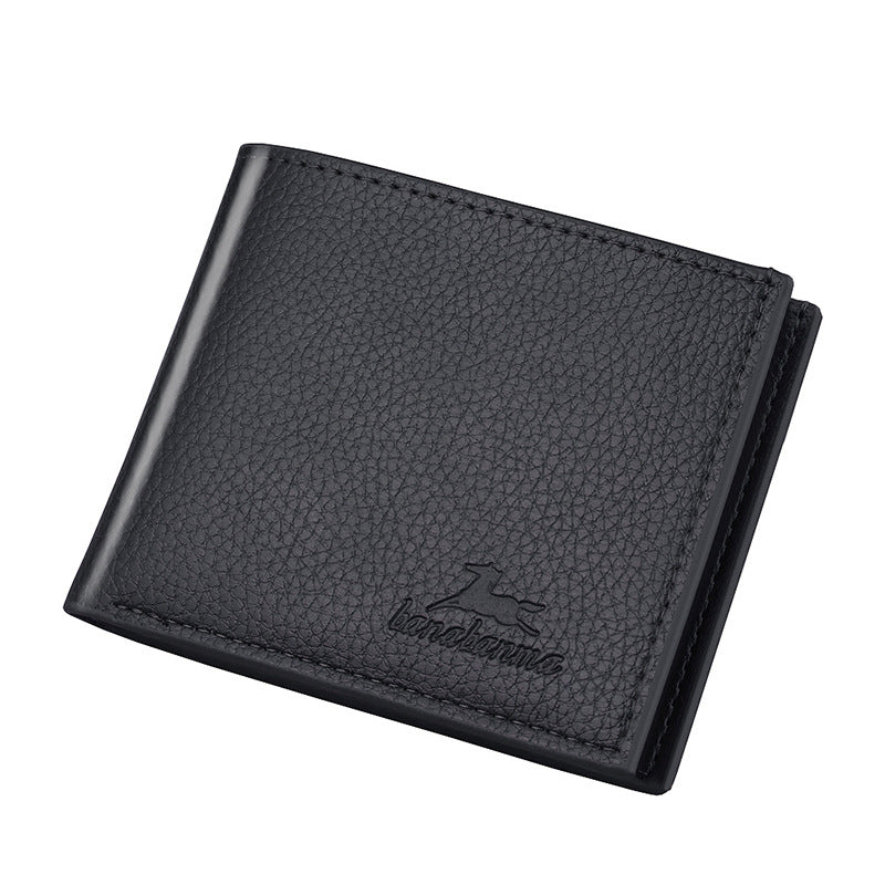 Men's Short Korean Large Capacity Business Blue Men's Wallet
