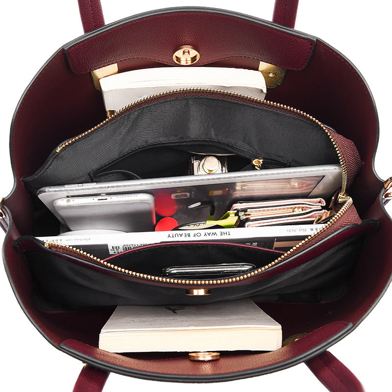 Women's Fashionable Large Capacity Mom Portable Big Handbags