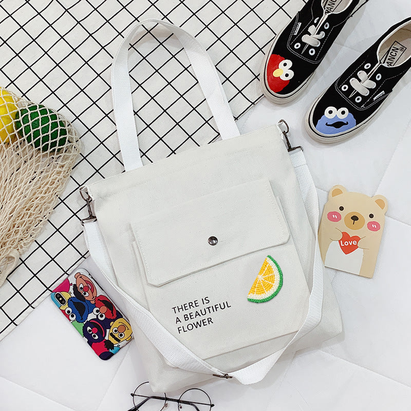 Canvas Printed College Class Portable Female Crossbody Bags