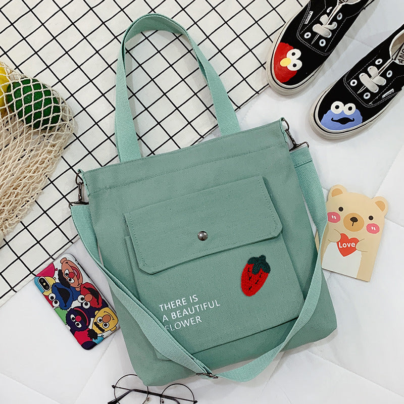 Canvas Printed College Class Portable Female Crossbody Bags