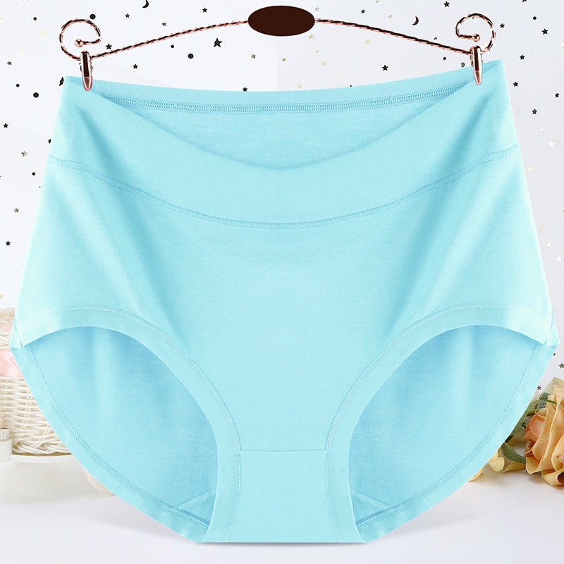 Women's High Waist Simple Hip Lifting Breathable Panties