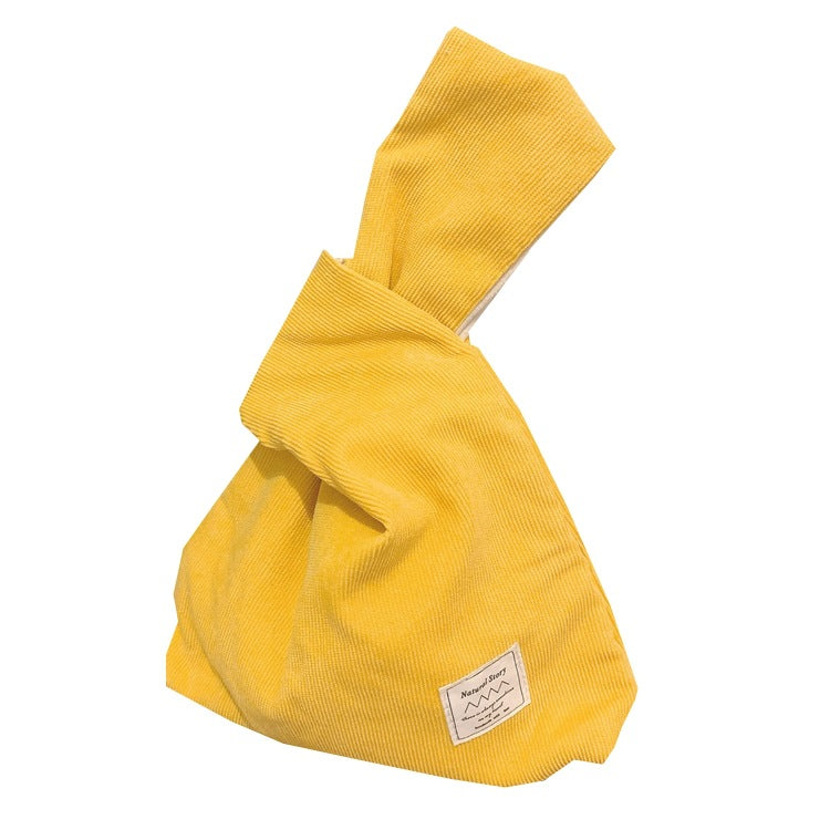 Corduroy Suits Knot Wrist Simple Carry-on Handbags