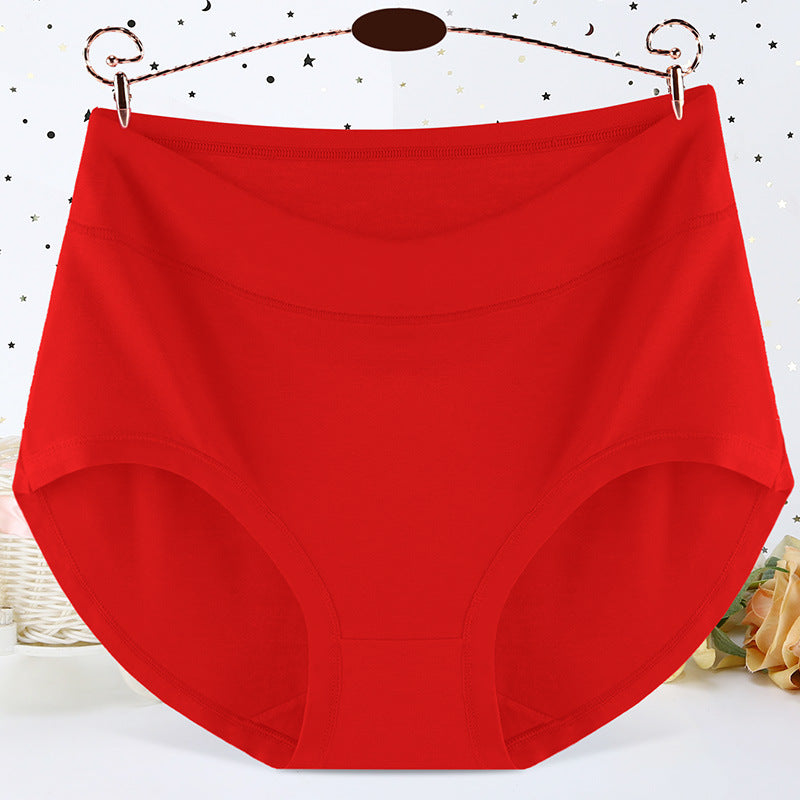 Women's High Waist Simple Hip Lifting Breathable Panties