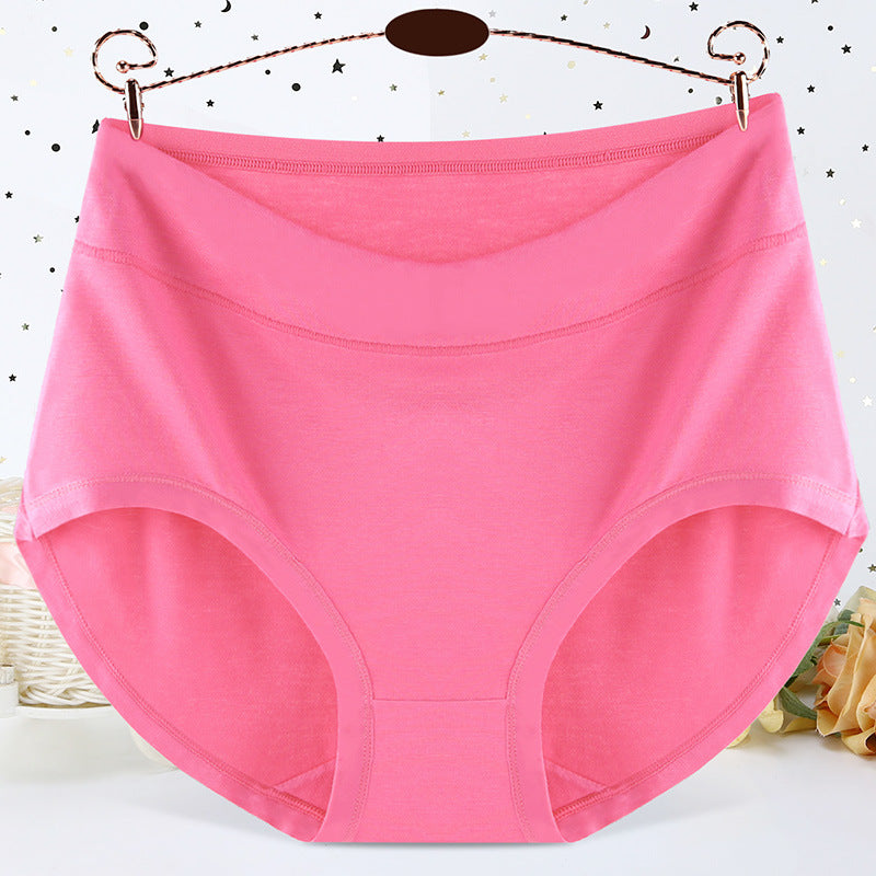 Women's High Waist Simple Hip Lifting Breathable Panties