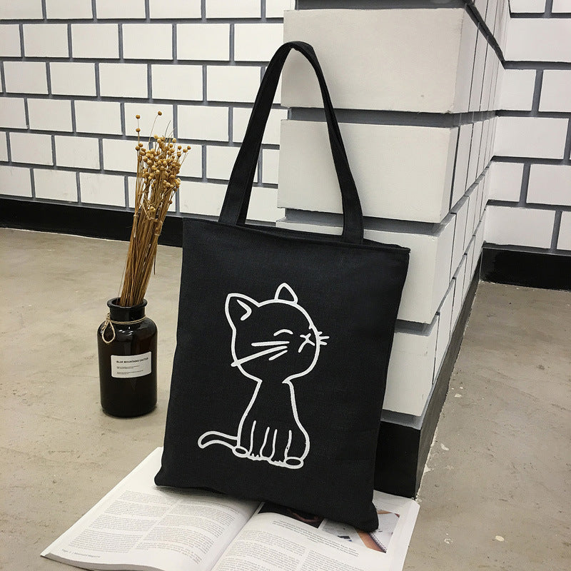 Women's Canvas Creative Korean Artistic Tuition Handbags