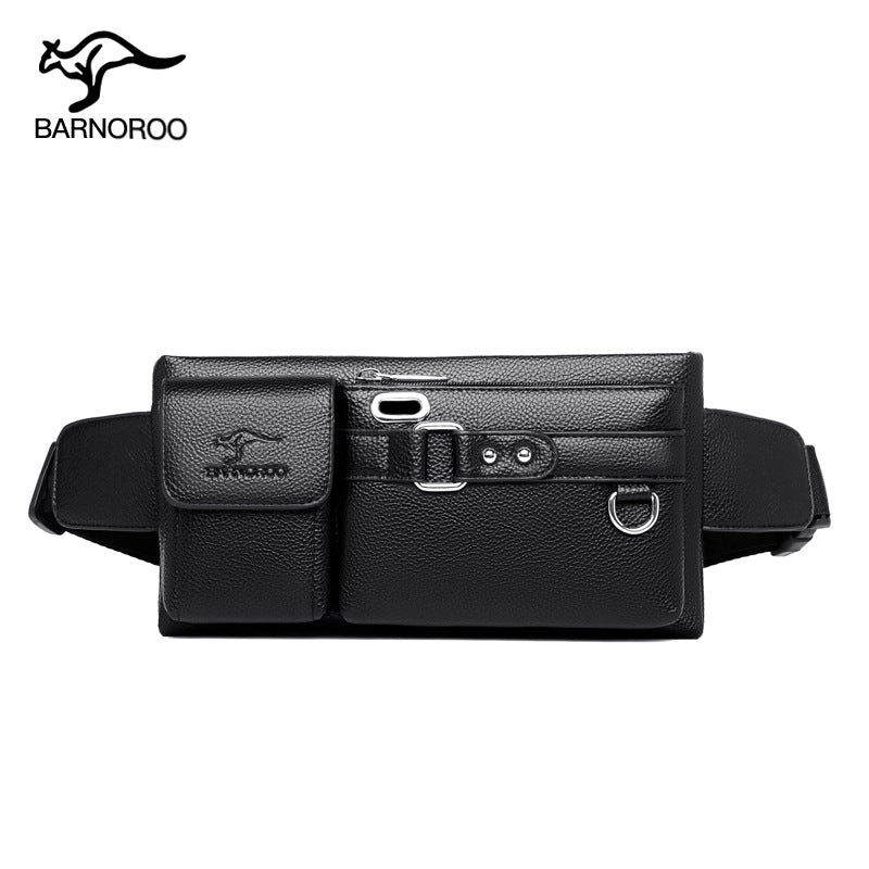 Glamorous Men's Mobile Soft Leather Slanted Bags