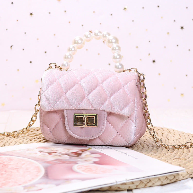 Women's Gold Veet Mini Fashion Pearl Women's Messenger Bag