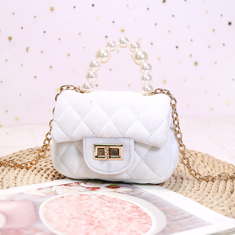 Women's Gold Veet Mini Fashion Pearl Women's Messenger Bag